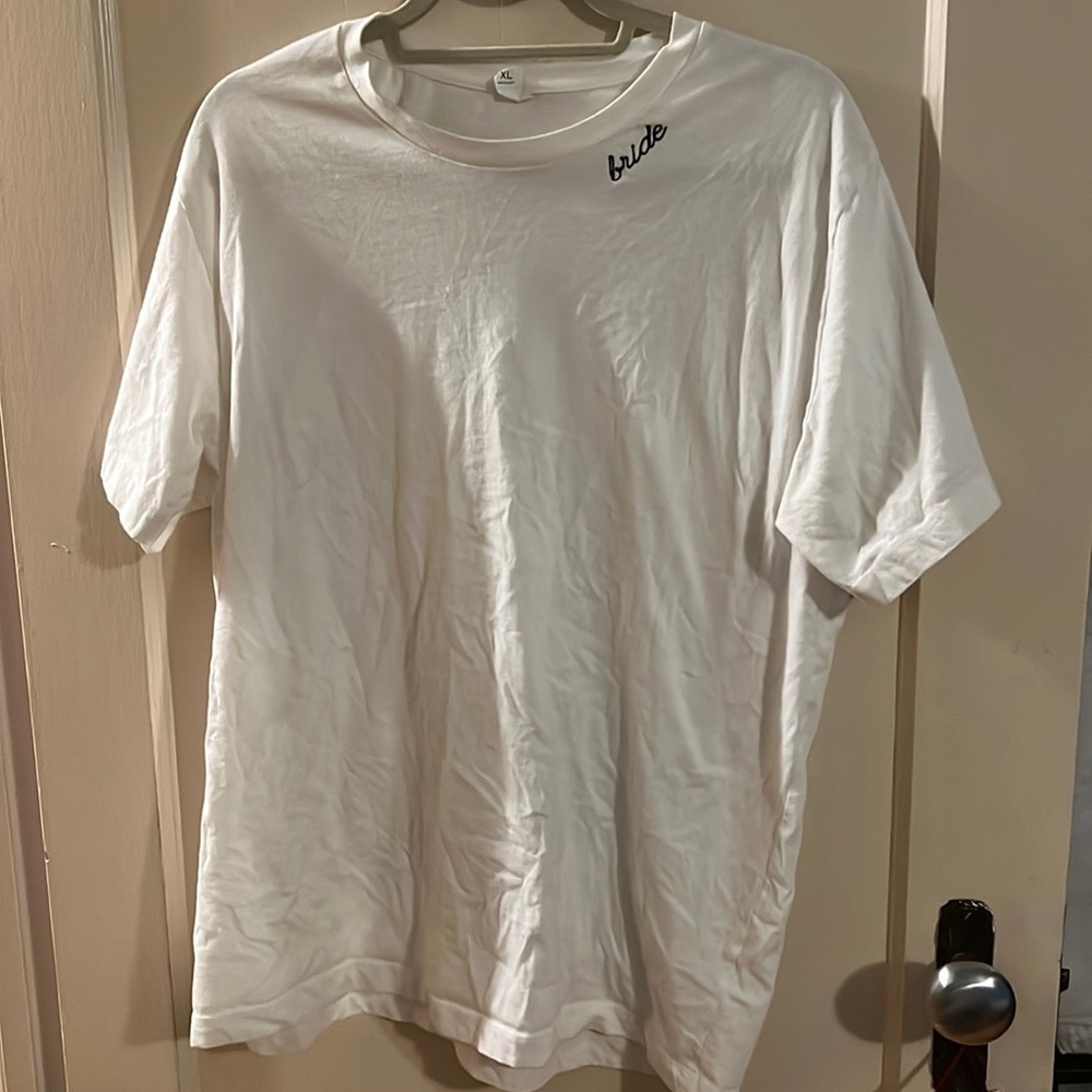 Embroidered “bride” shirt